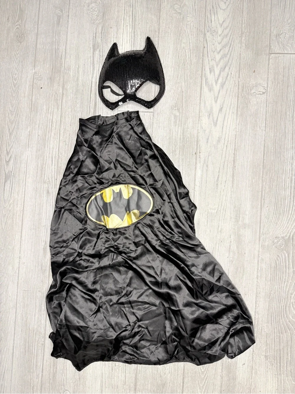 Sequin batgirl mask and cape halloween costume accessories cosplay dress up os
